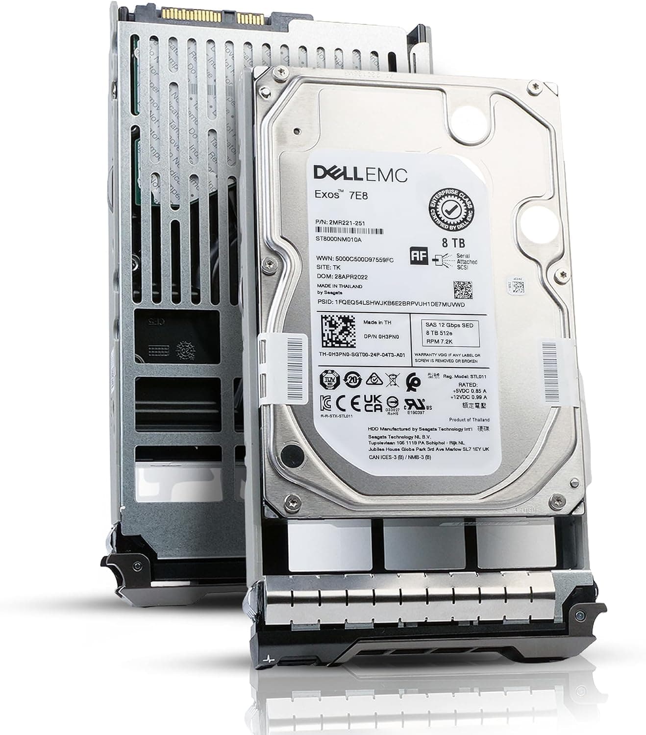 8TB 7.2K RPM SATA 3.5" Dell Hard Drive