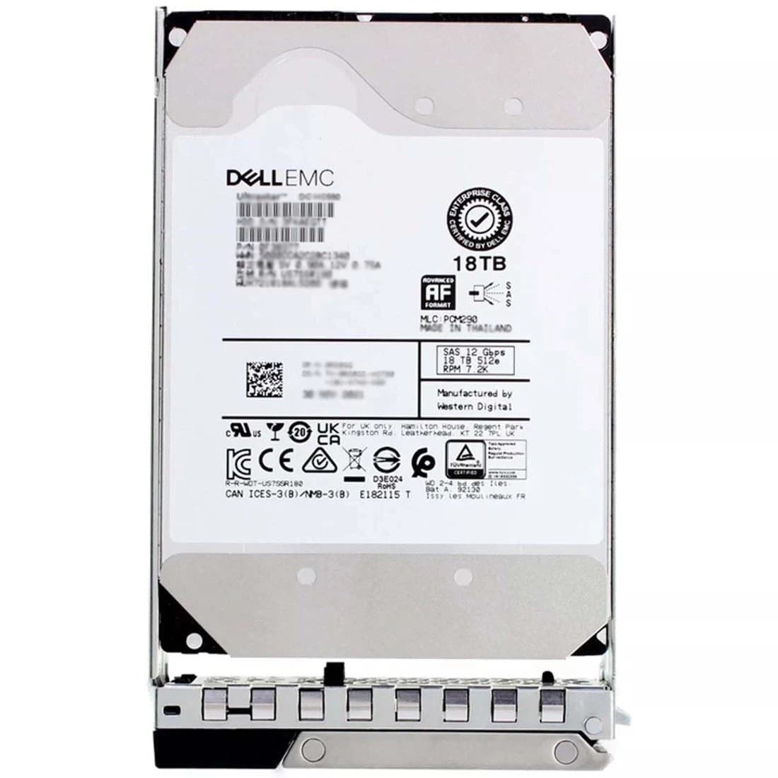 18TB 7.2K RPM 12Gbps SAS 3.5" Dell Hard Drive